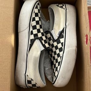 Vans checkered platform